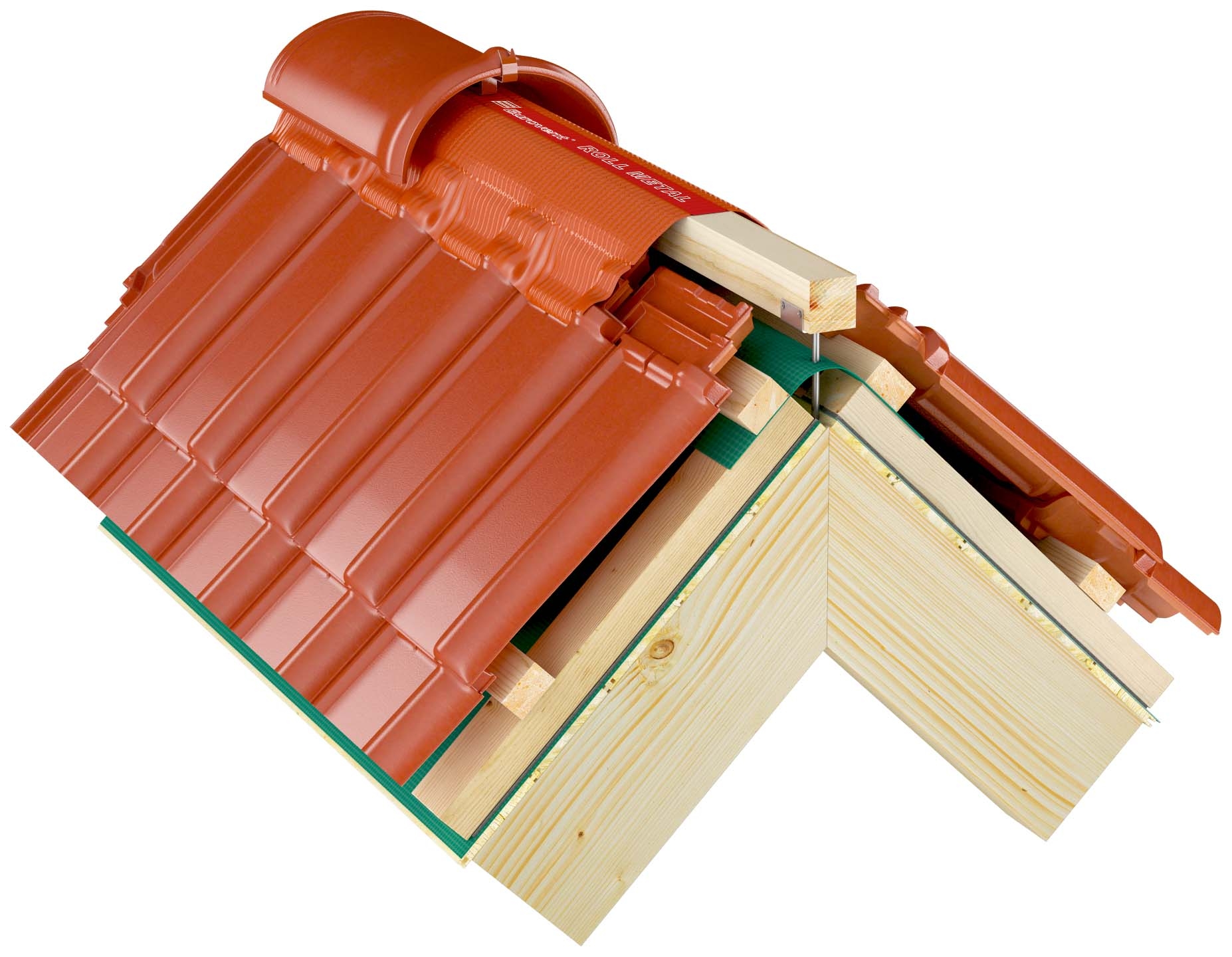 Mønebånd SVART, 0.3x5m, Mønerull Eurovent - Bilde 2