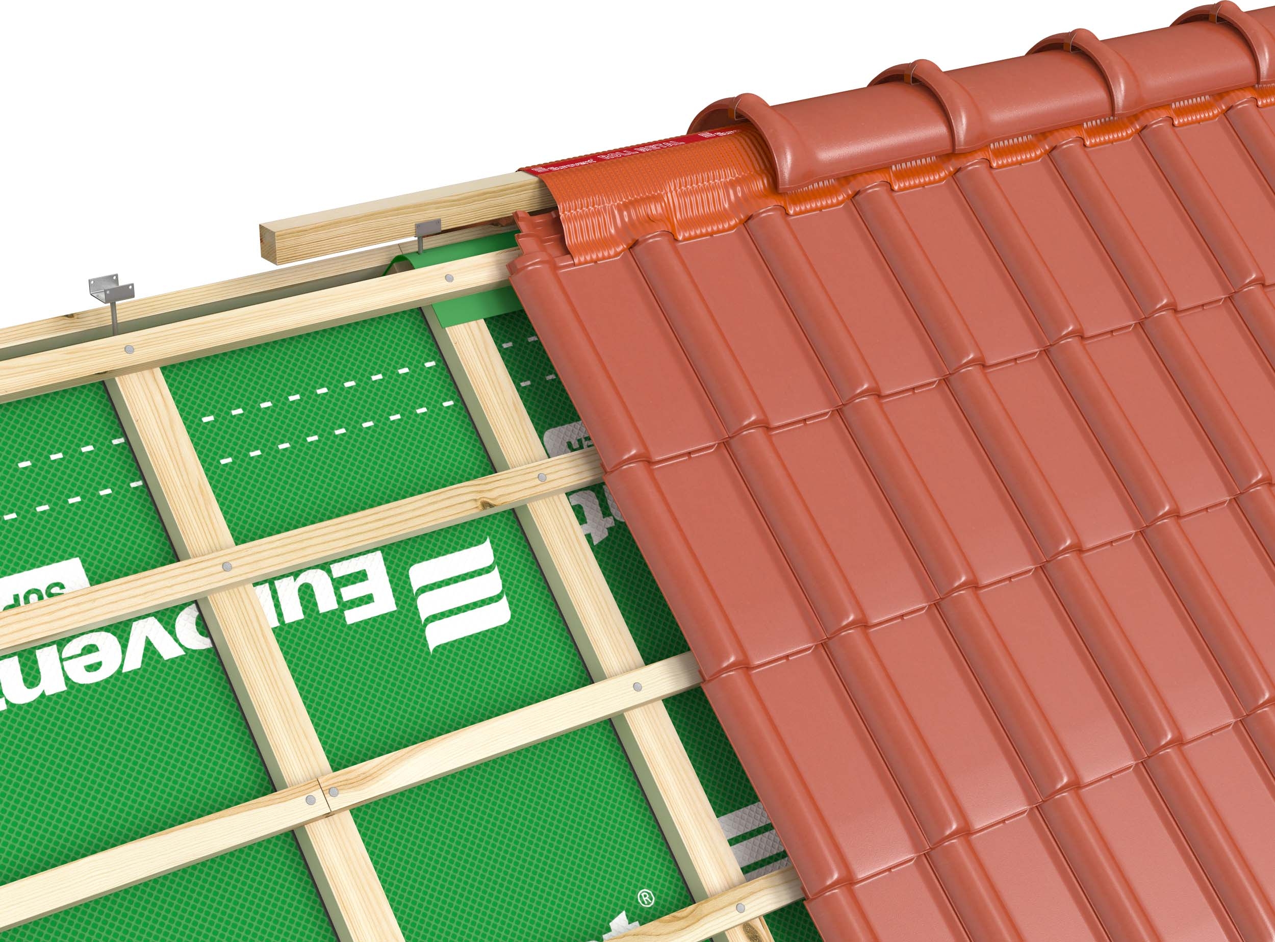 Mønebånd SVART, 0.3x5m, Mønerull Eurovent - Bilde 3