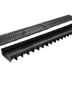 Alternative view of Dreneringsrenne Axhell ForU 30 B125 med svart komposittrist – 1 meter